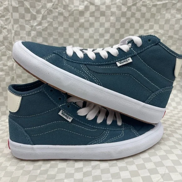 Vans Men’s The LizzieTeal Sneakers VN0A4BX1TEA High-Tops with White Accents